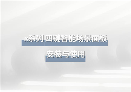 K系列 四键智能场景面板 | RW-SPK4A